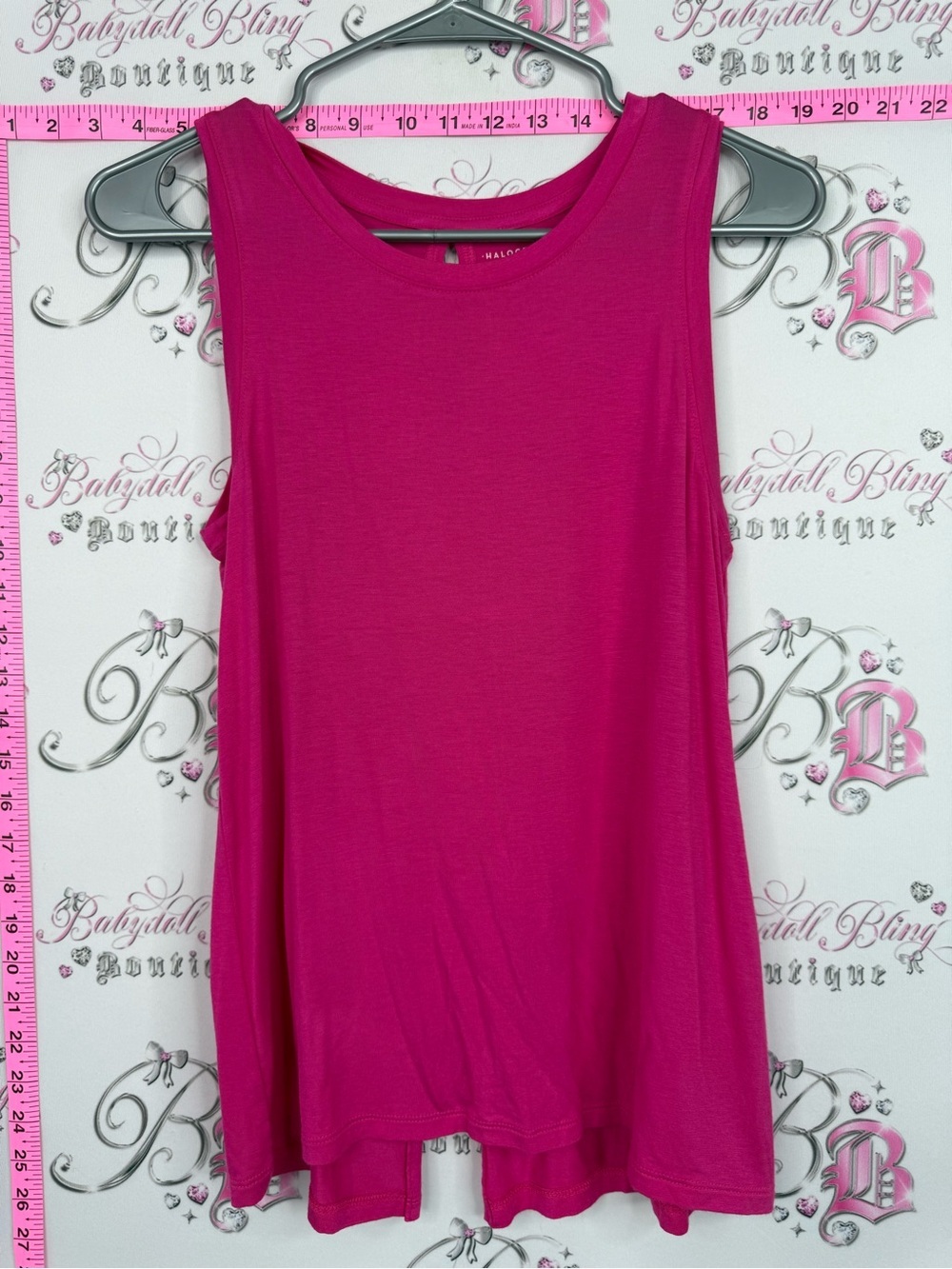Halogen tank top shirt pink Fuchsia Sleeveless Tank Top